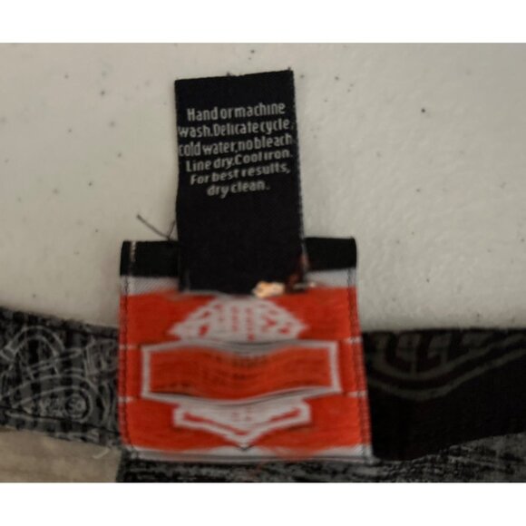 Harley-Davidson Womens Black & Tan Scenic Print Tunic Top XL Viscose - Picture 7 of 9